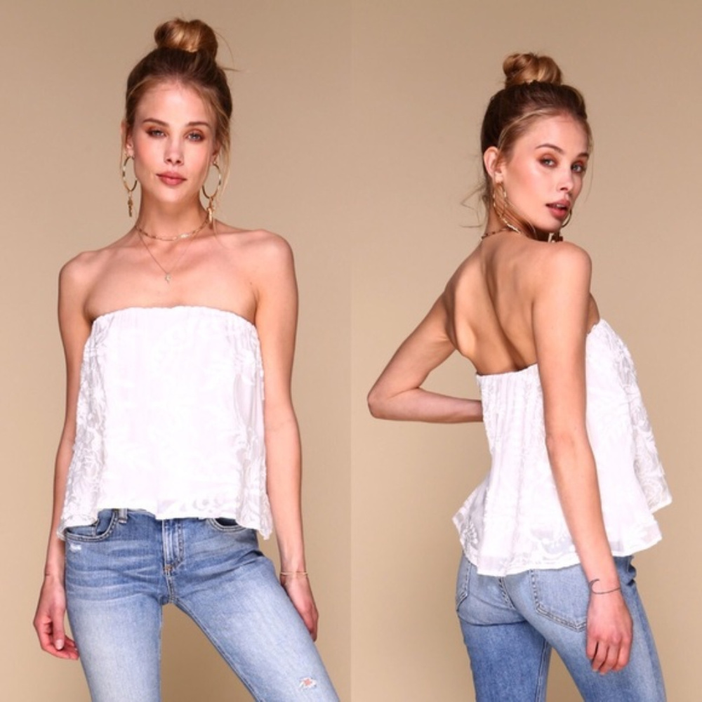 Merritt Charles Blossom Top | White Embroidery